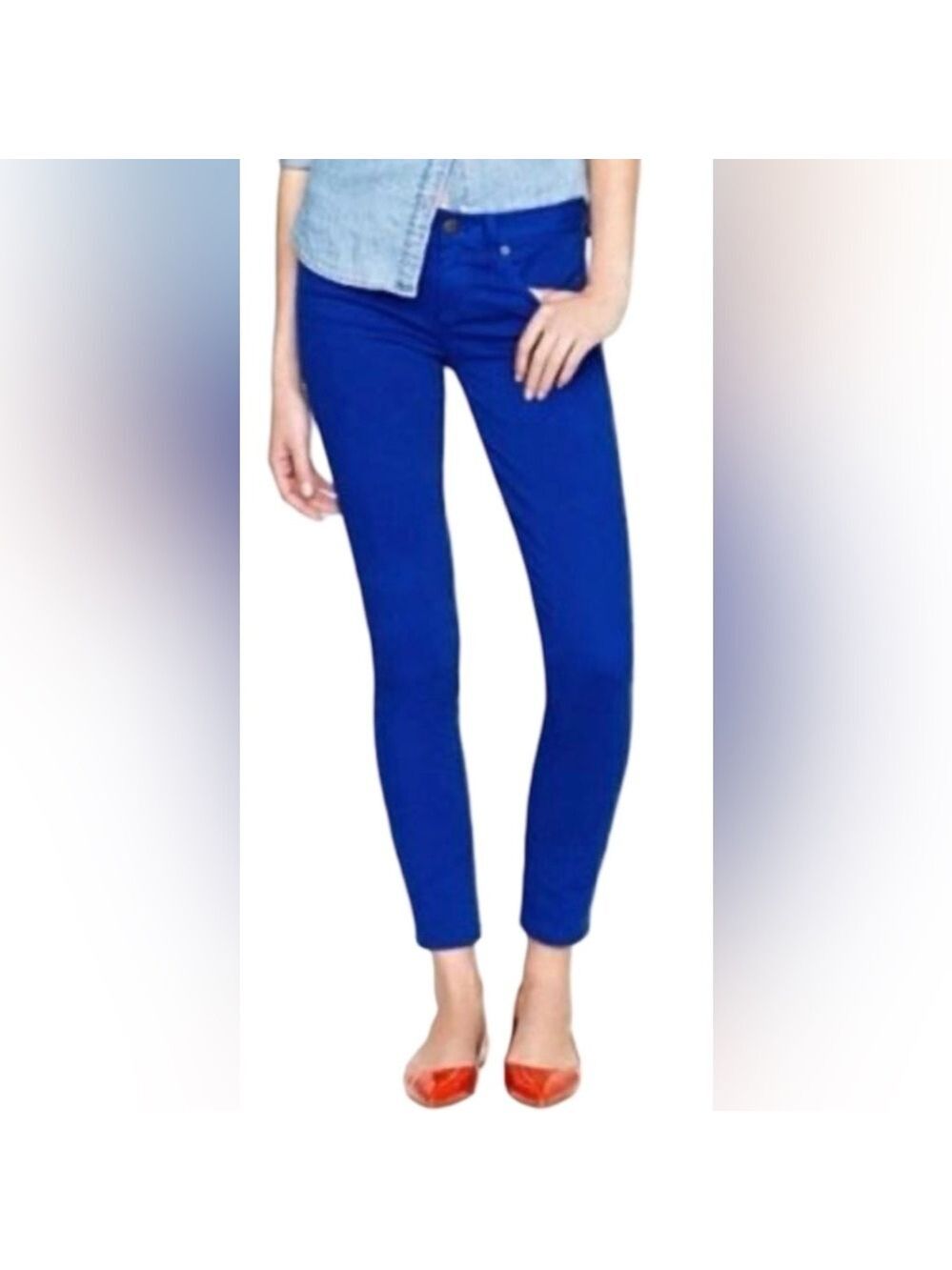 J. Crew Cobalt Toothpick Ankle Jeans Size 29 Women’s Fashion